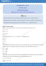 Đề thi học kì 2 Toán 8 - Đề số 2 - Chân trời sáng tạo